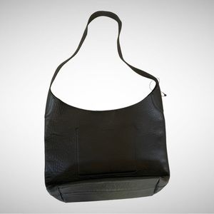 Eileen Fisher Black Leather Hobo Bag